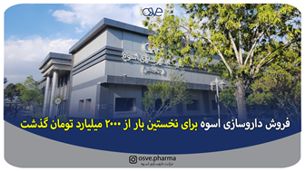 فروش شرکت داروسازی اسوه برای نخستین بار در تاریخ این شرکت از مرز ۲۰۰۰ میلیارد تومان گذشت